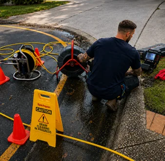 Burst drain pipe repair
